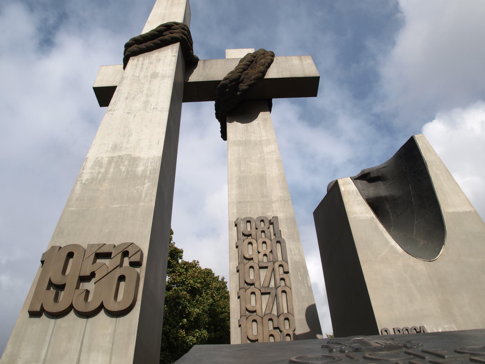 The two joined crosses of the Poznań June 1956 Monument